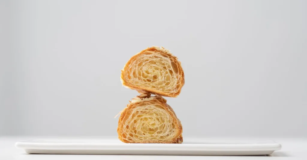 découvrez la texture parfaite du croissant : croustillant à l'extérieur, moelleux et fondant à l'intérieur, pour un plaisir gourmand assuré.